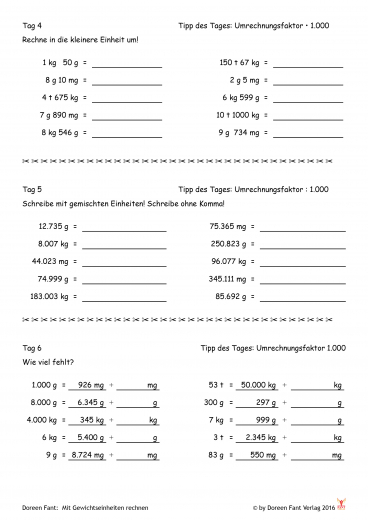 Mit Gewichtseinheiten rechnen - in zwei Wochen zum Profi (E-Book PDF)