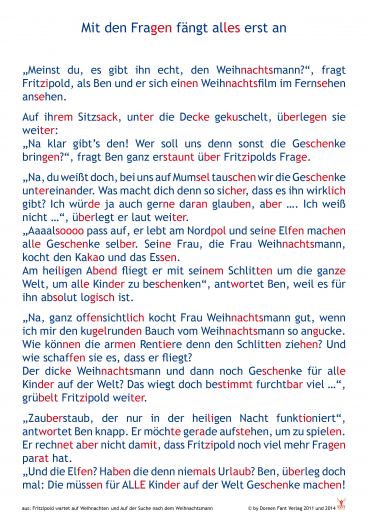 Weihnachtsgeschichten in Silbenschrift