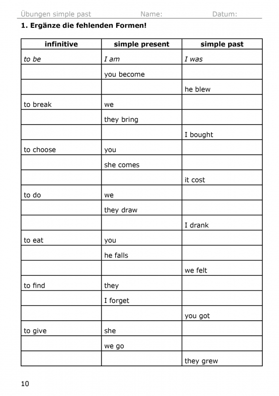 Unregelmäßige Verben Englisch 5. und 6. Klasse E-Book